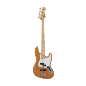 Fender Japan Hybrid II Jazz Bass PJ Guitar, Maple FB, Vintage Natural