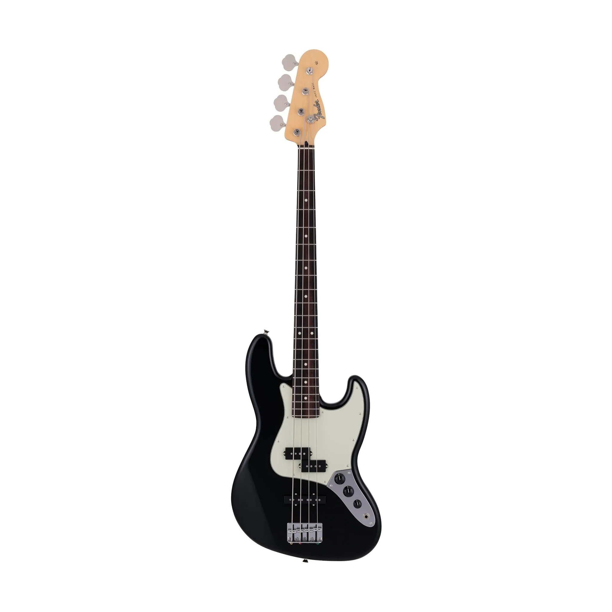 Fender Japan Hybrid II Jazz Bass PJ Guitar, RW FB, Black