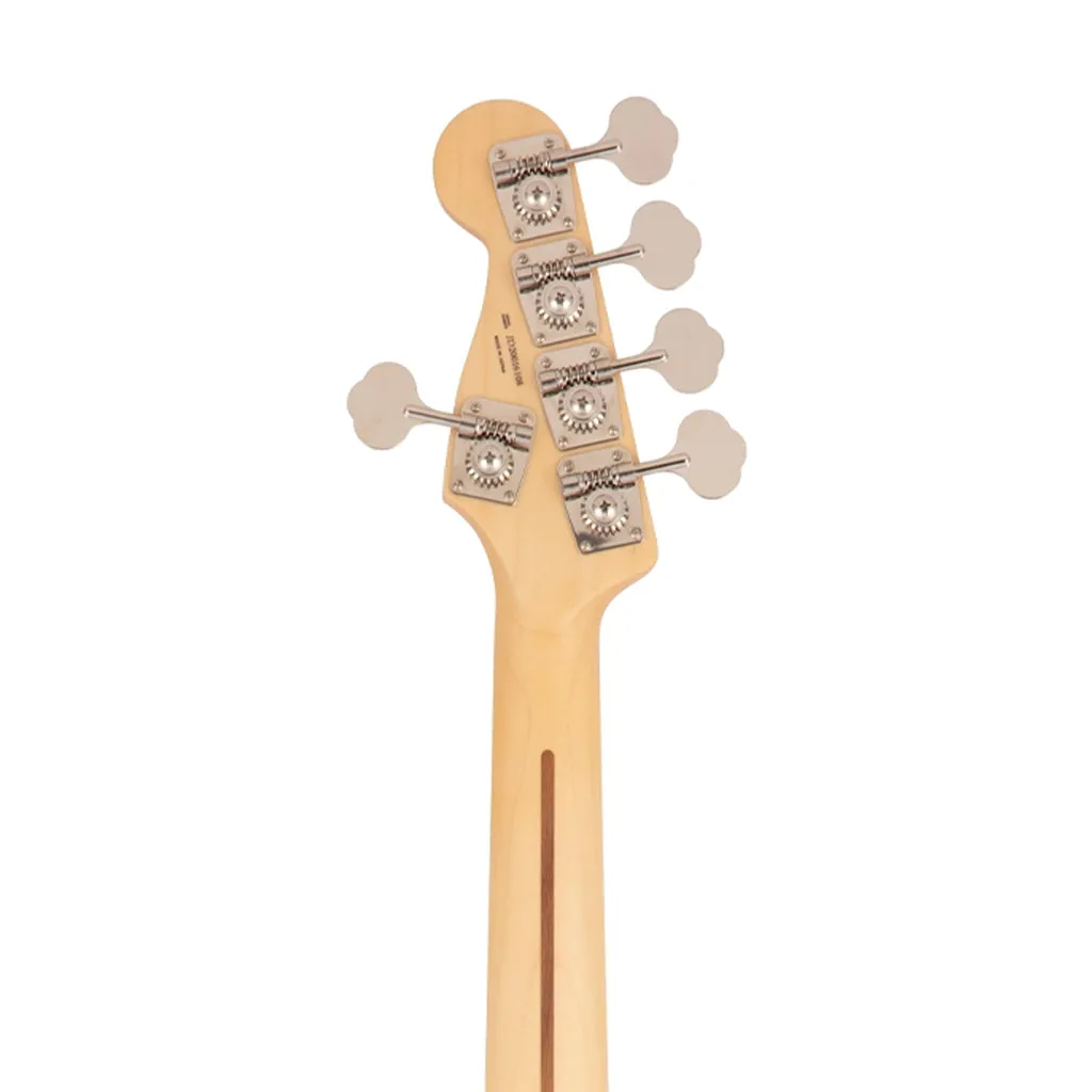 Fender Japan Hybrid II Jazz Bass V Guitar, Maple FB, Vintage Natural