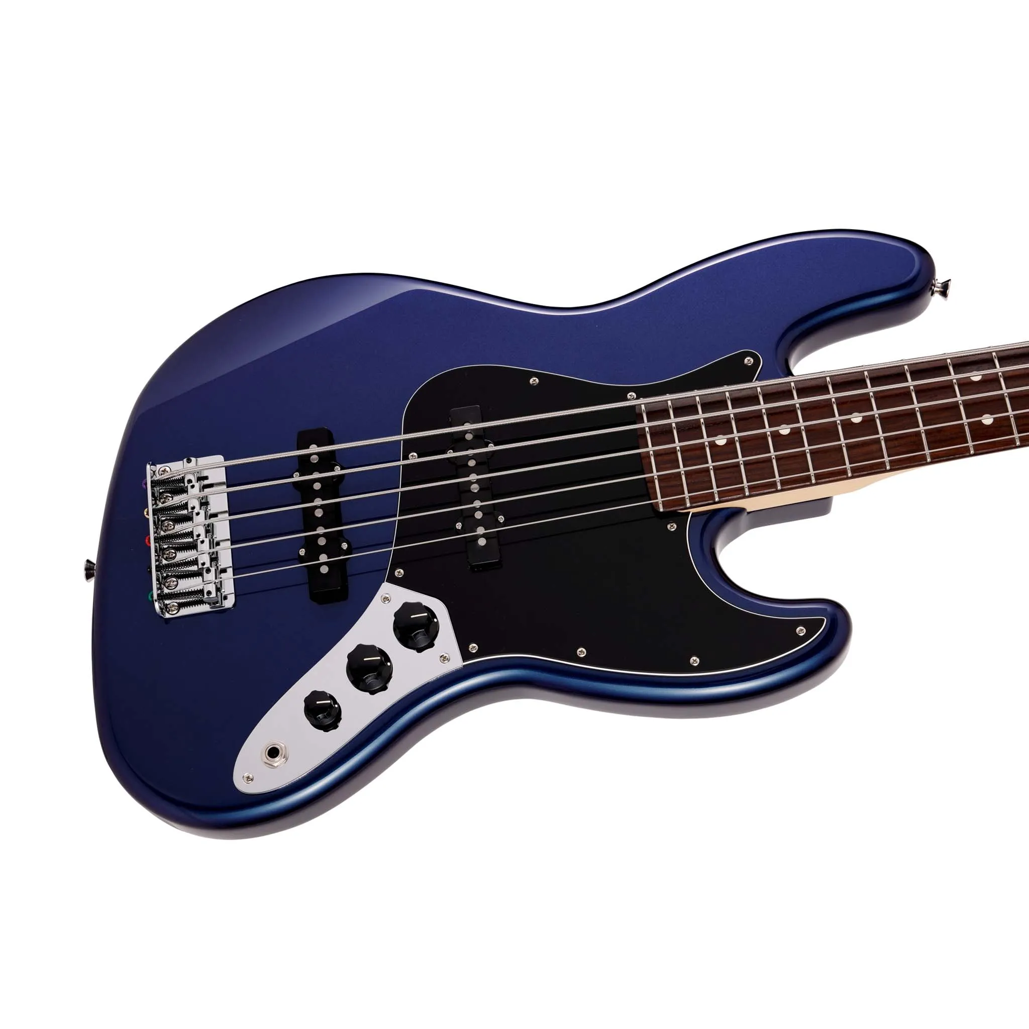 Fender Japan Hybrid II Jazz Bass V Guitar, RW FB, Azure Metallic