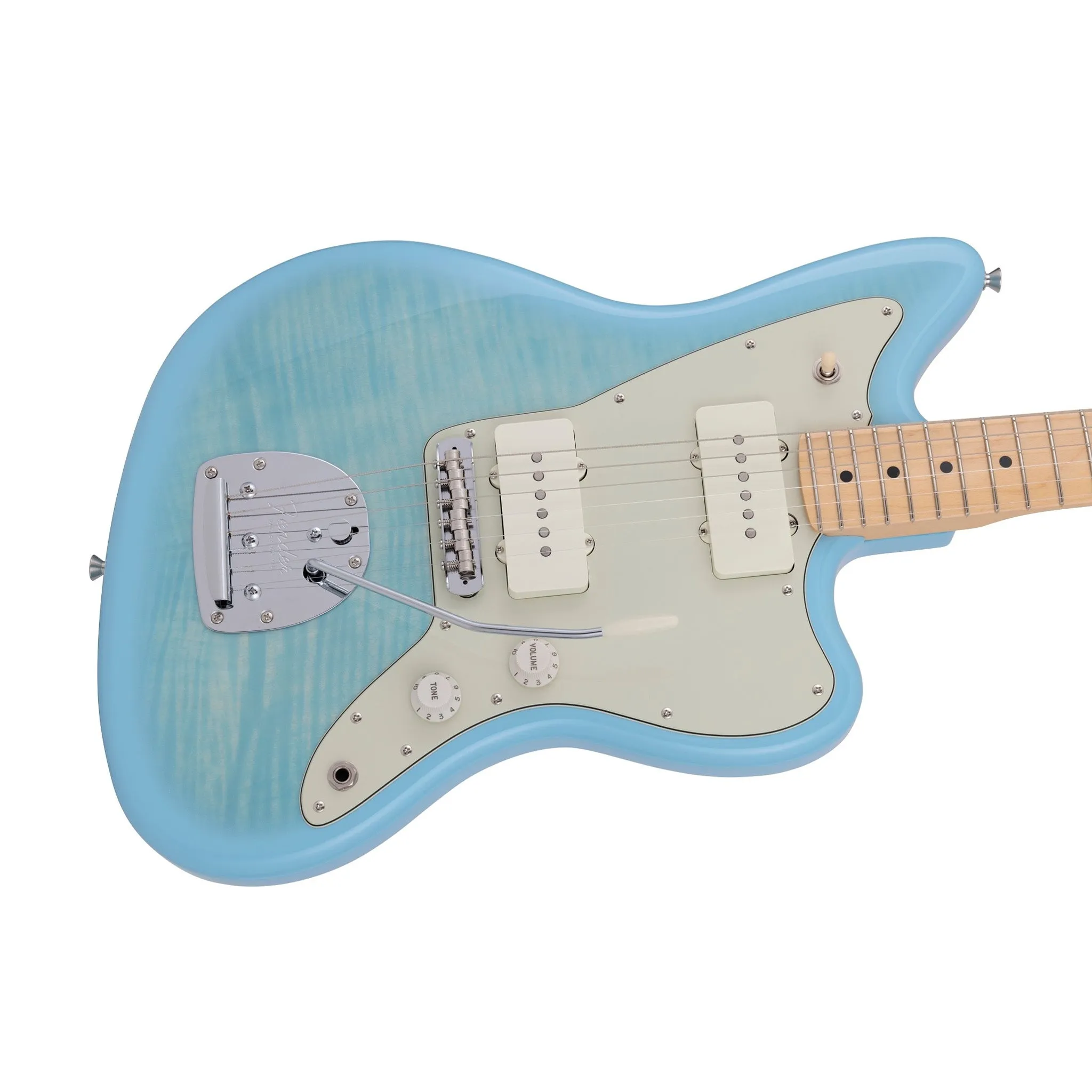 Fender Japan Hybrid II Jazzmaster Electric Guitar, Maple FB, Celeste Blue