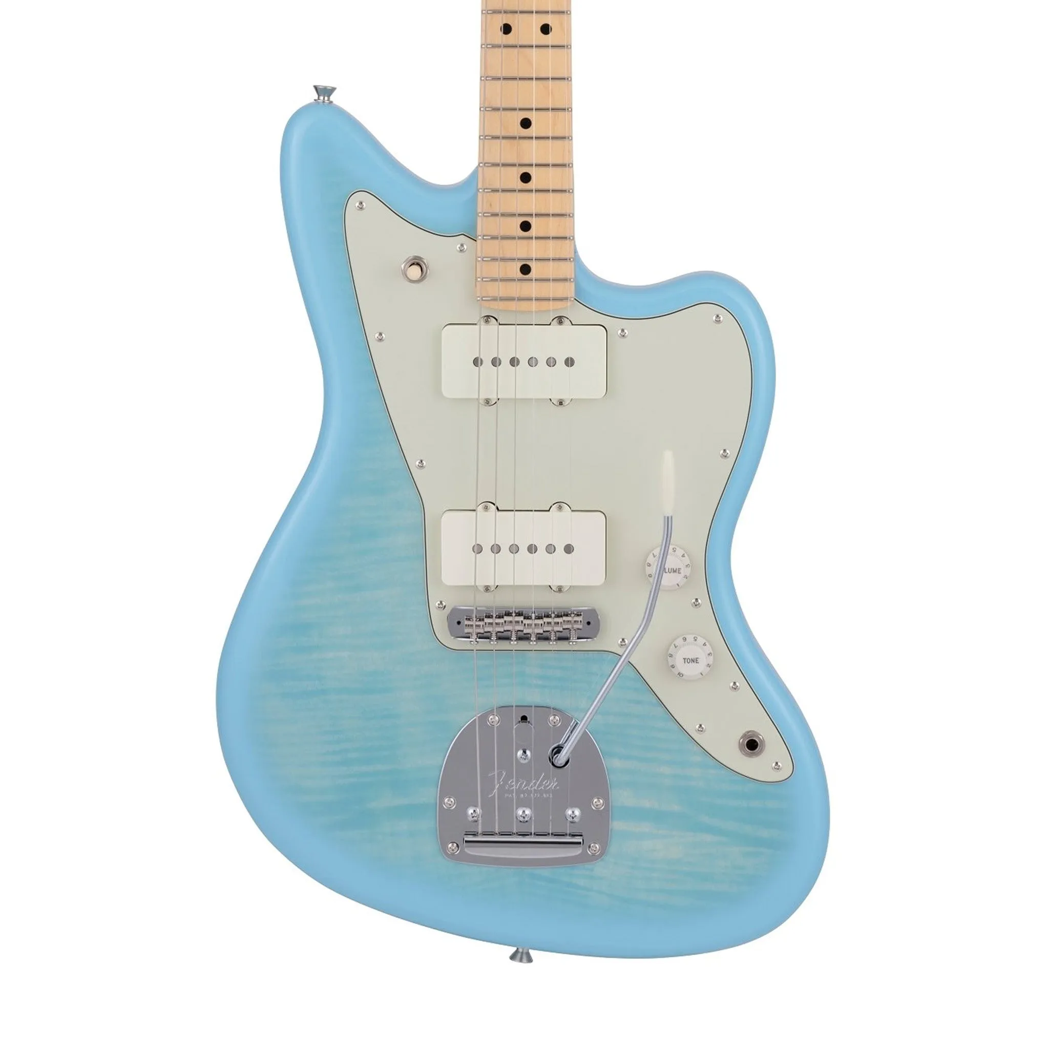 Fender Japan Hybrid II Jazzmaster Electric Guitar, Maple FB, Celeste Blue