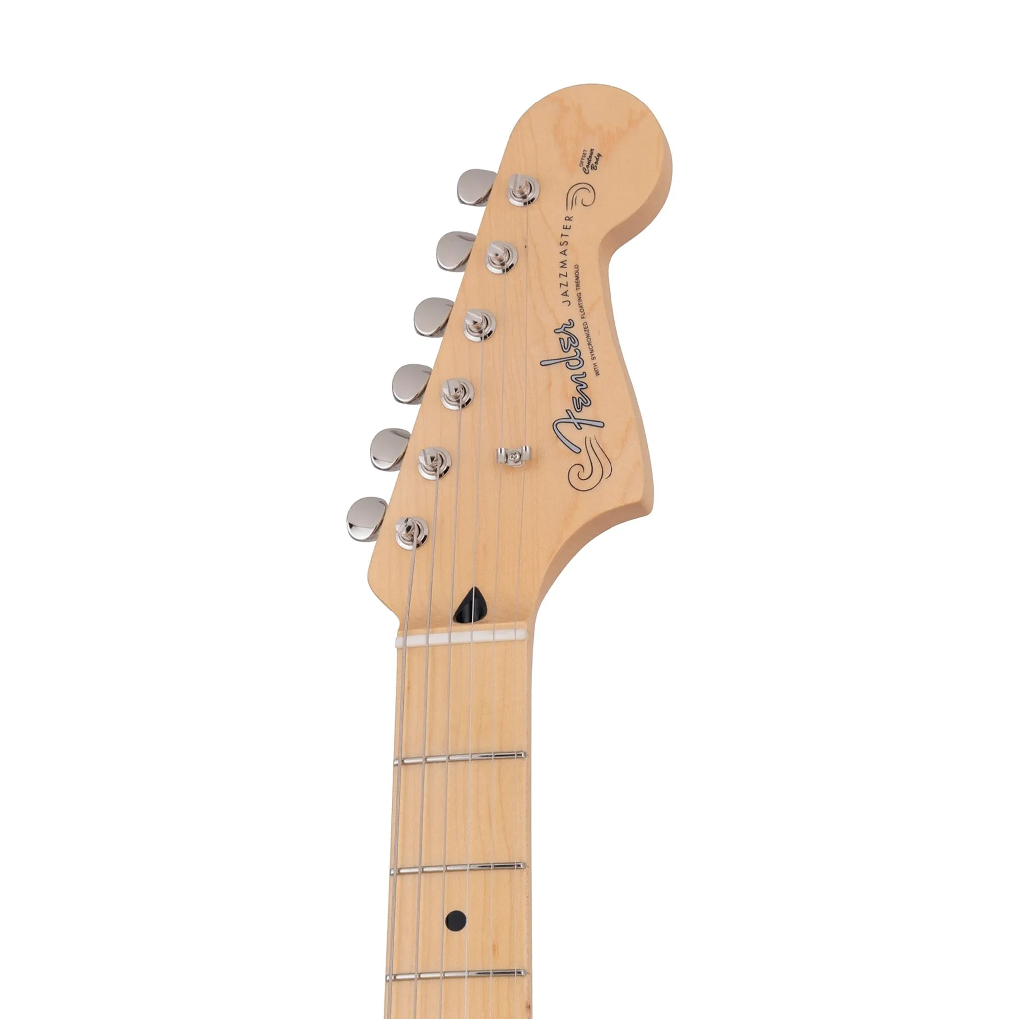 Fender Japan Hybrid II Jazzmaster Electric Guitar, Maple FB, Flame Sunset Orange Transparent