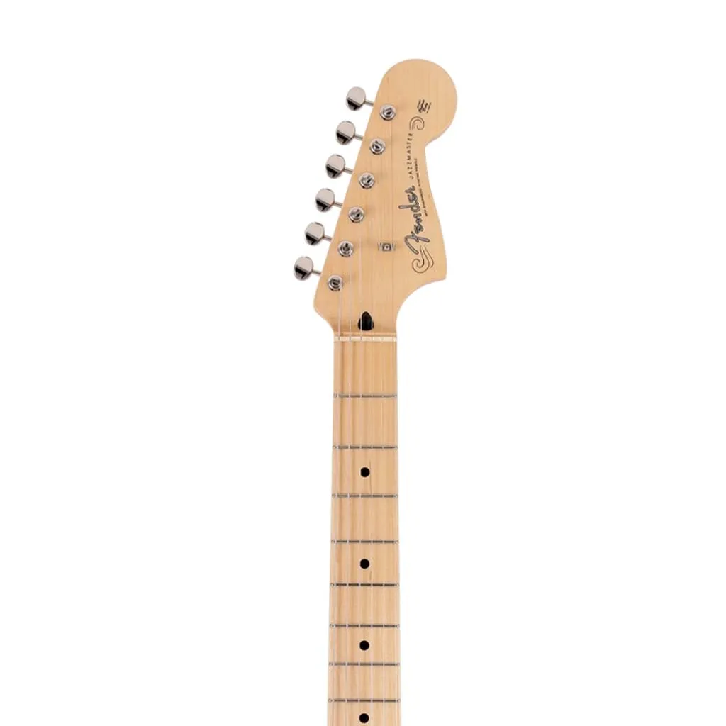 Fender Japan Hybrid II Jazzmaster Electric Guitar, Maple FB, Indigo Transparent