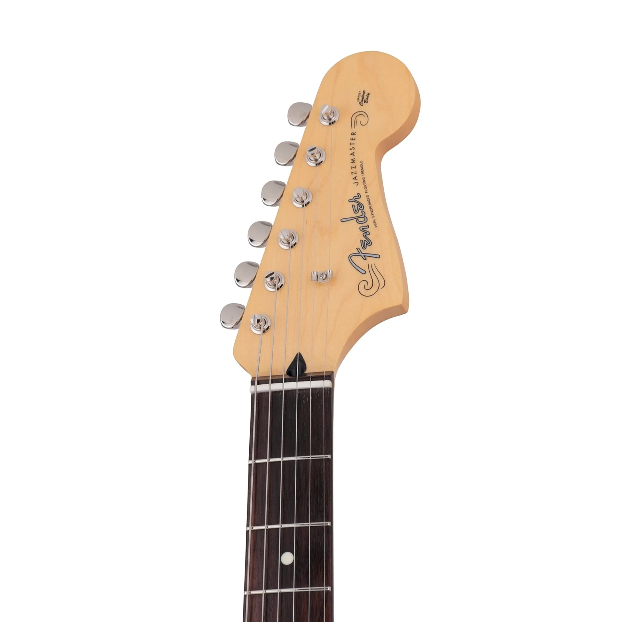 Fender Japan Hybrid II Jazzmaster Electric Guitar w/Quilt Maple Top, RW FB, Quilt Red Beryl