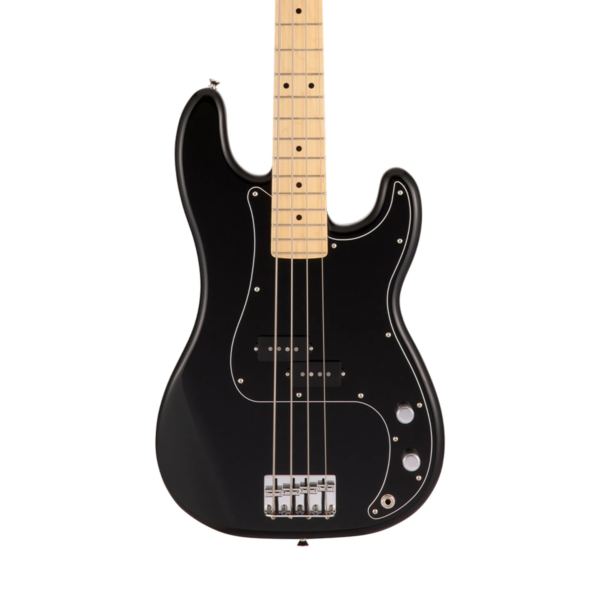 Fender Japan Hybrid II Precision Bass Guitar, Maple FB, Black