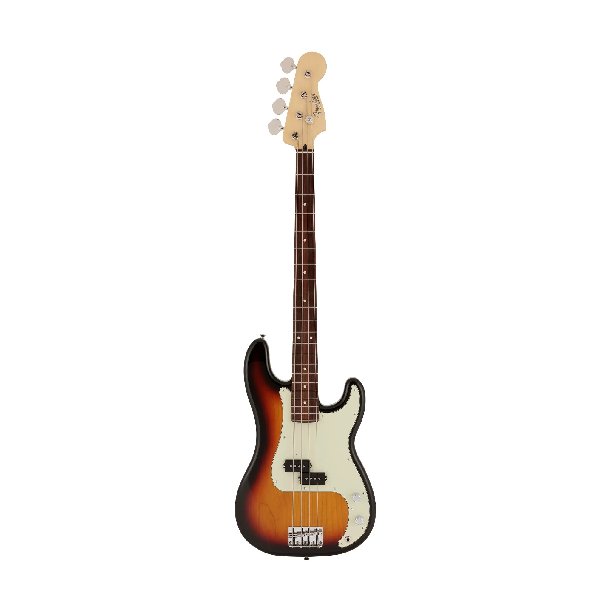 Fender Japan Hybrid II Precision Bass Guitar, RW FB, 3-Tone Sunburst