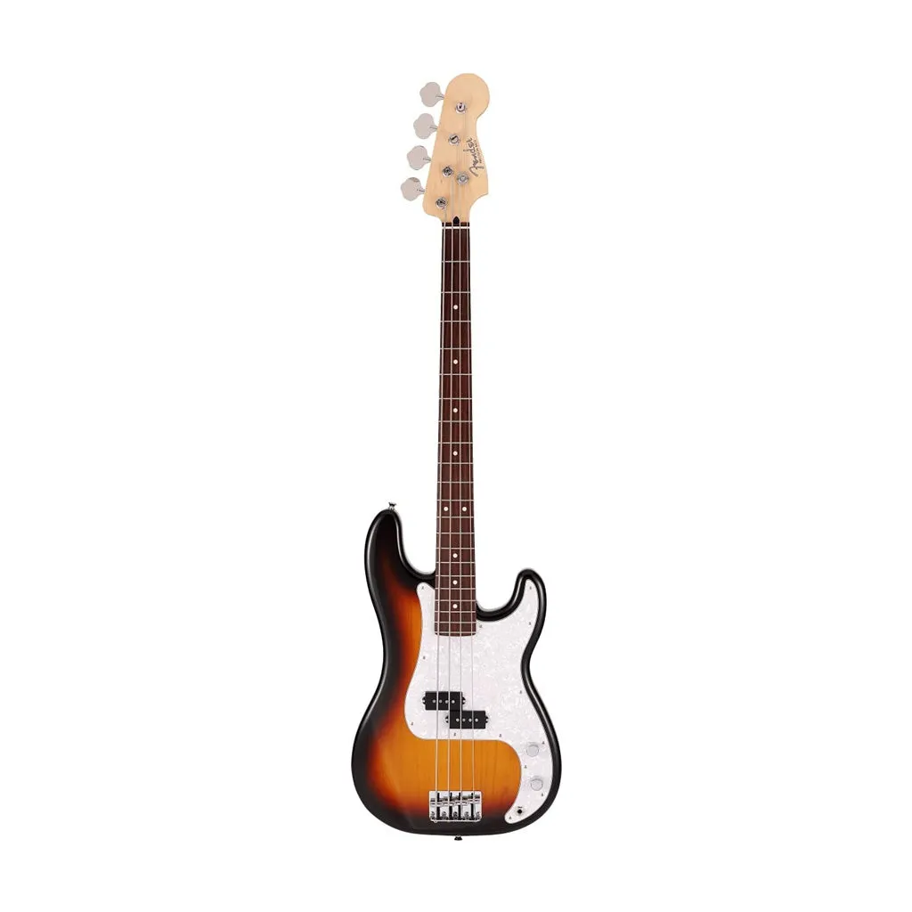 Fender Japan Hybrid II Precision Bass Guitar, RW FB, Mystic 3-Tone Sunburst