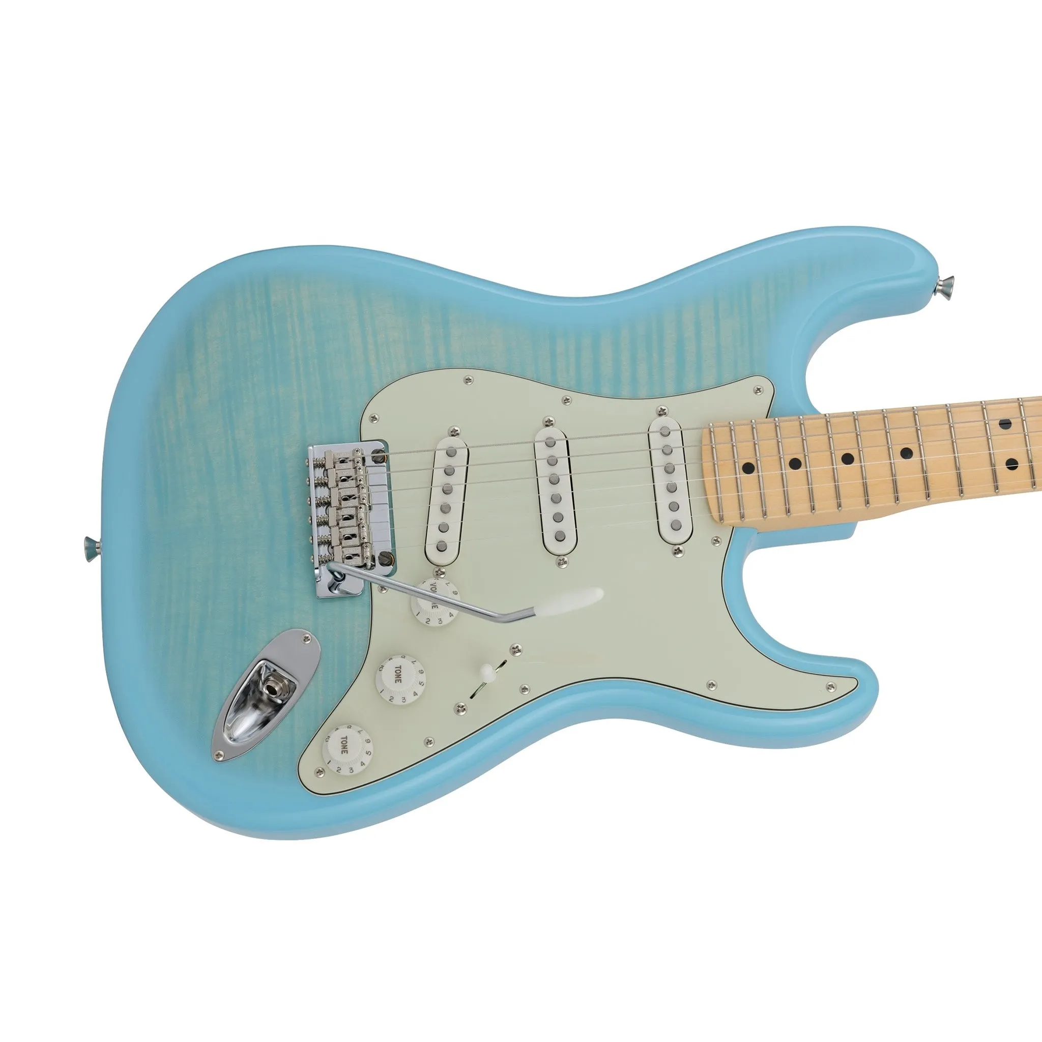 Fender Japan Hybrid II Stratocaster Electric Guitar, Maple FB, Celeste Blue
