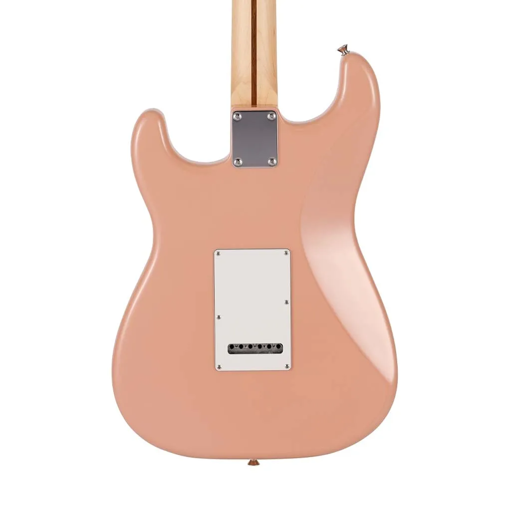 Fender Japan Hybrid II Stratocaster Electric Guitar, Maple FB, Flamingo Pink