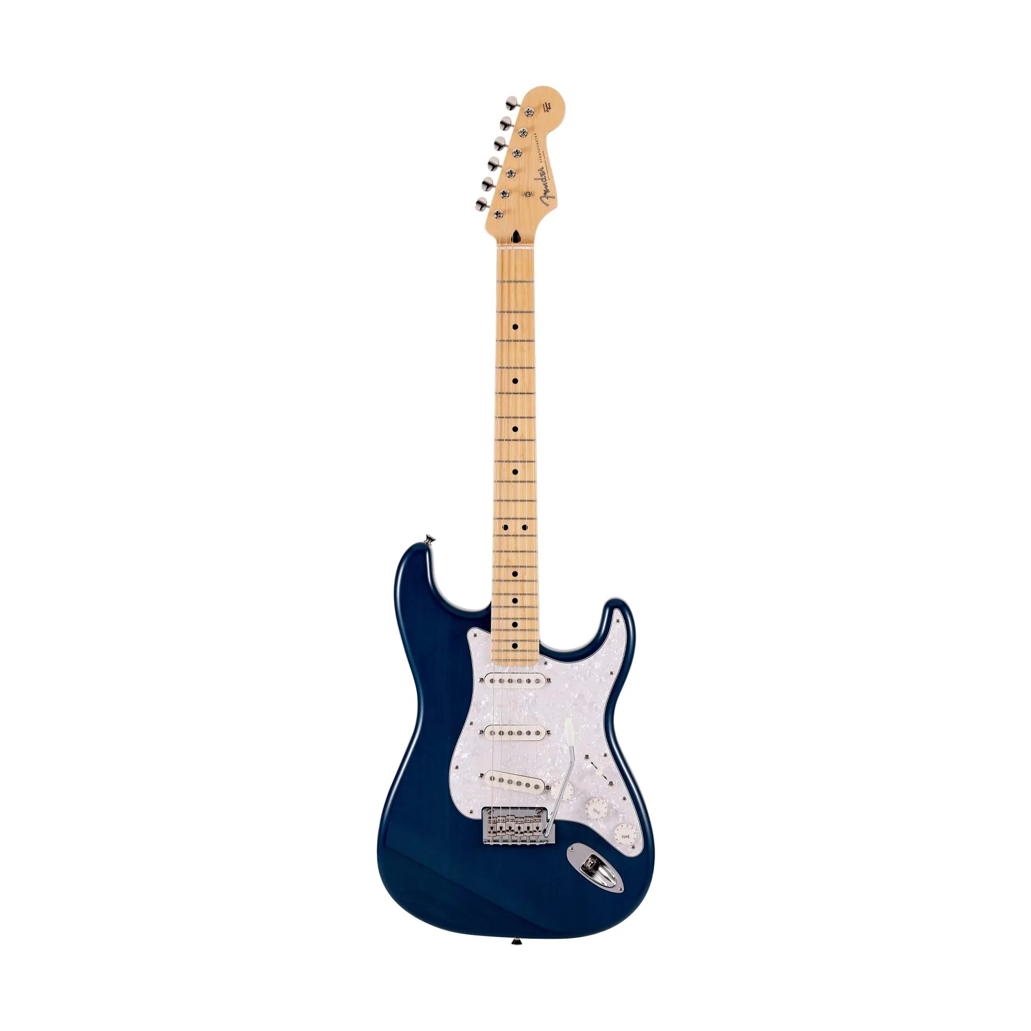 Fender Japan Hybrid II Stratocaster Electric Guitar, Maple FB, Indigo Transparent