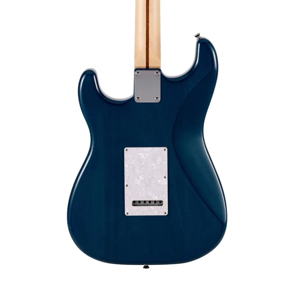 Fender Japan Hybrid II Stratocaster Electric Guitar, Maple FB, Indigo Transparent