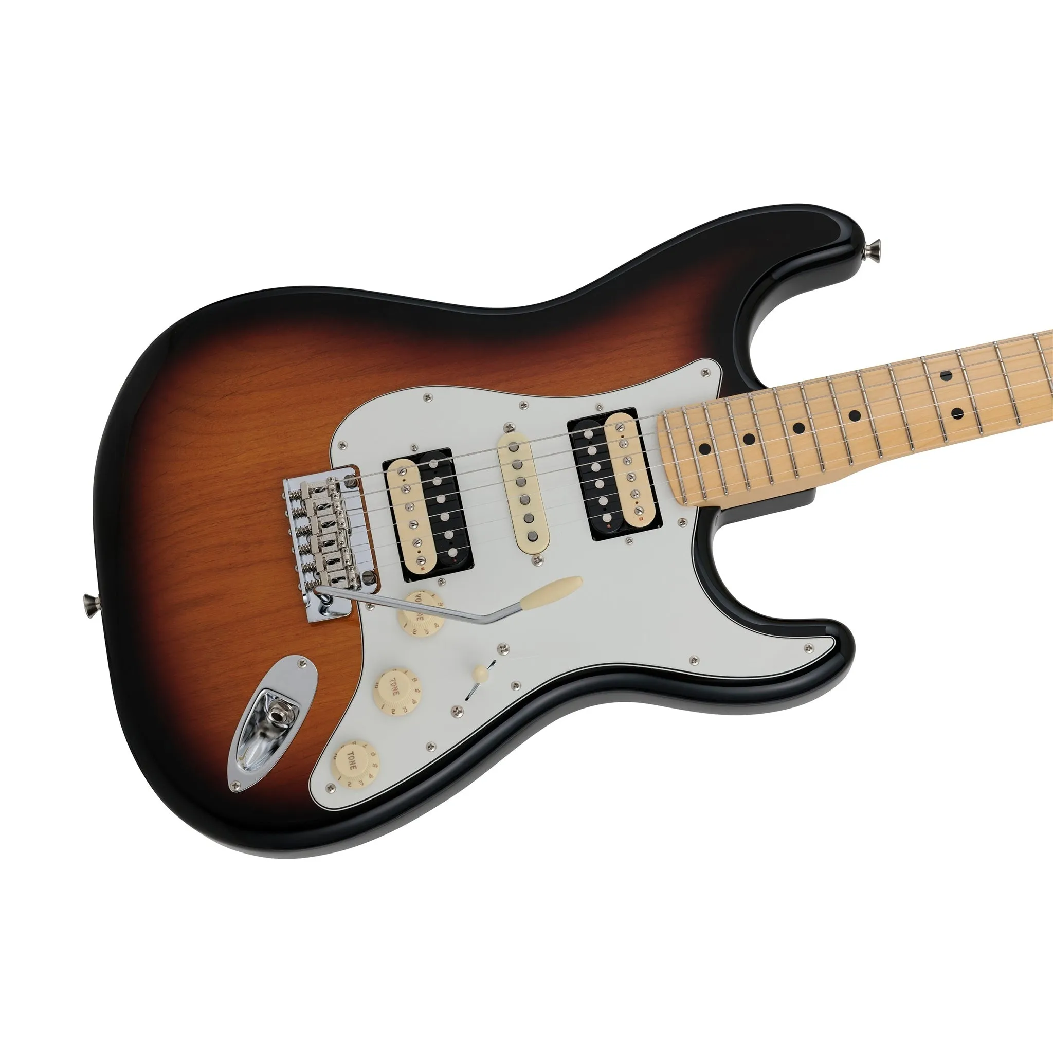 Fender Japan Hybrid II Stratocaster HSH Electric Guitar, Maple FB, 3-Color Sunburst