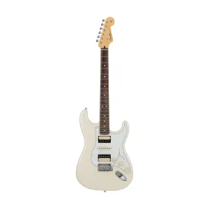 Fender Japan Hybrid II Stratocaster HSH Electric Guitar, RW FB, Olympic Pearl