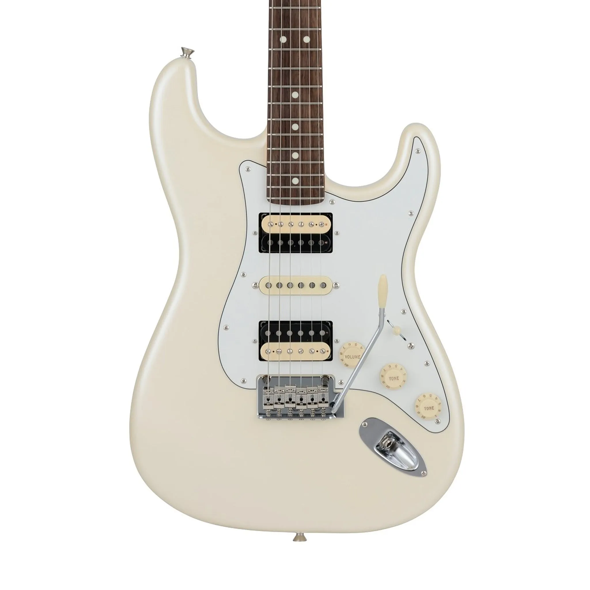 Fender Japan Hybrid II Stratocaster HSH Electric Guitar, RW FB, Olympic Pearl