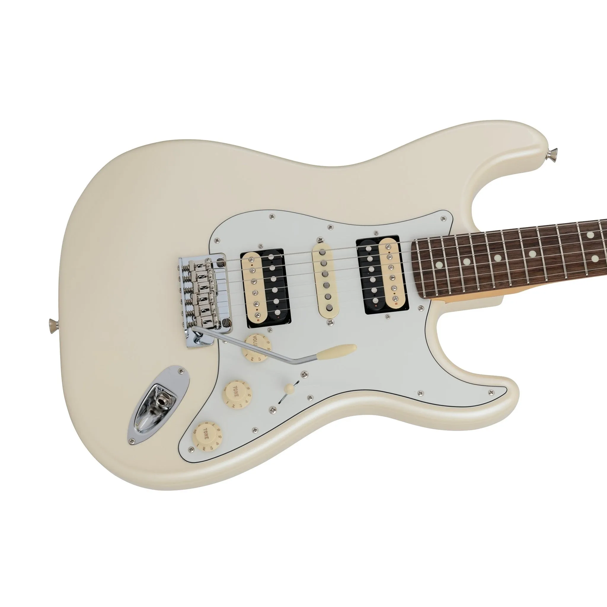 Fender Japan Hybrid II Stratocaster HSH Electric Guitar, RW FB, Olympic Pearl