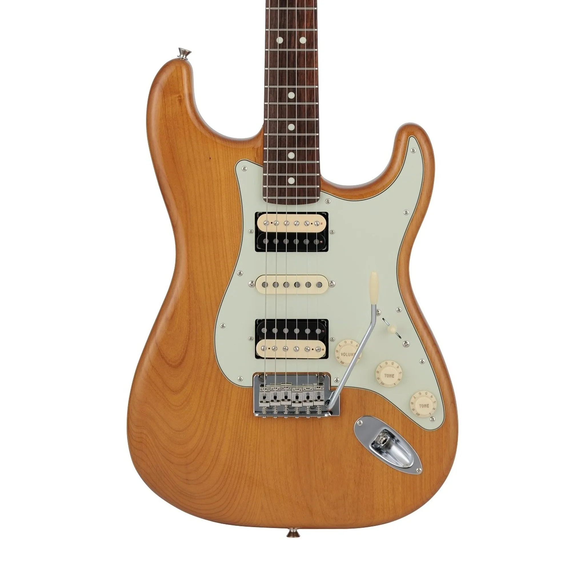 Fender Japan Hybrid II Stratocaster HSH Electric Guitar, RW FB, Vintage Natural