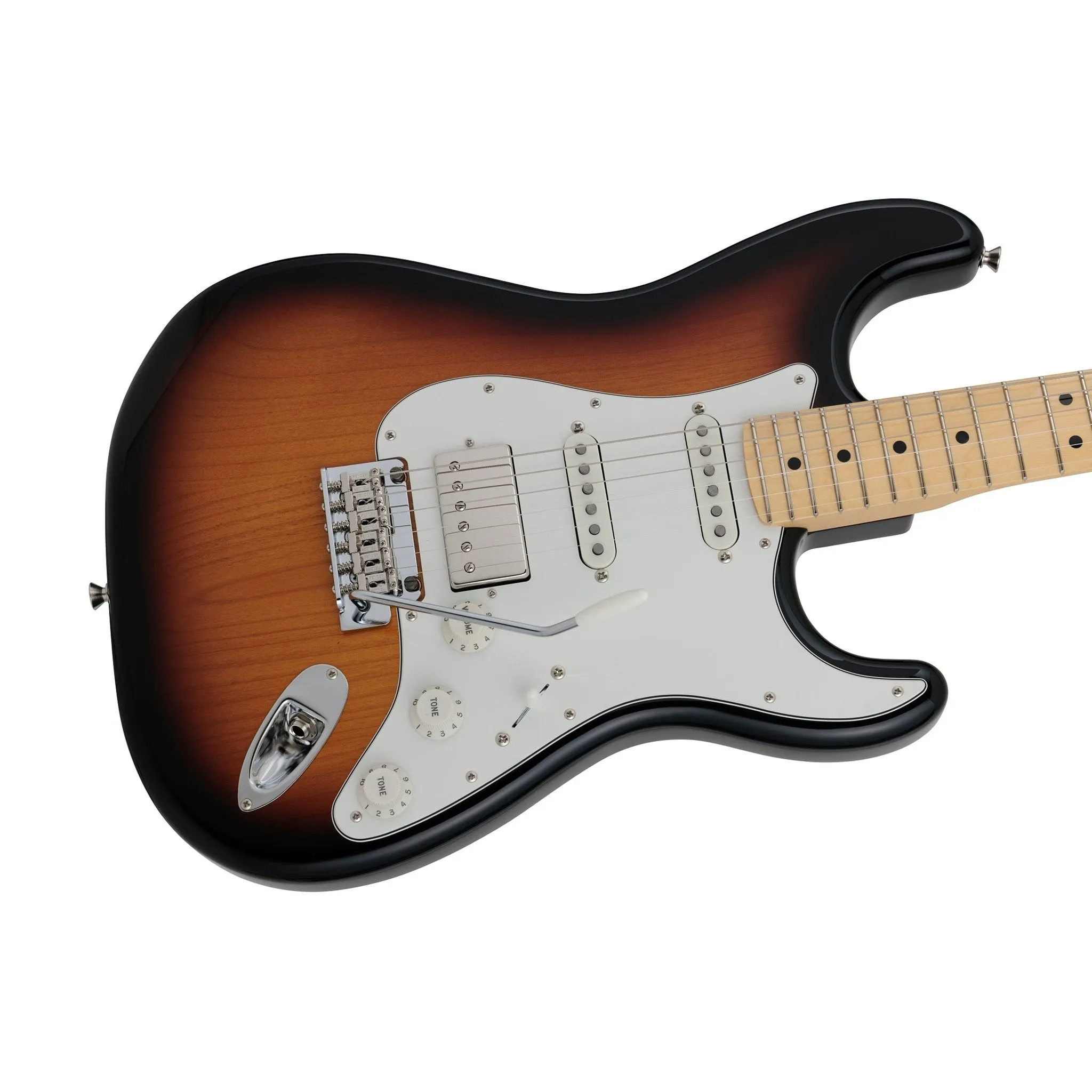 Fender Japan Hybrid II Stratocaster HSS Electric Guitar, Maple FB, 3-Color Sunburst