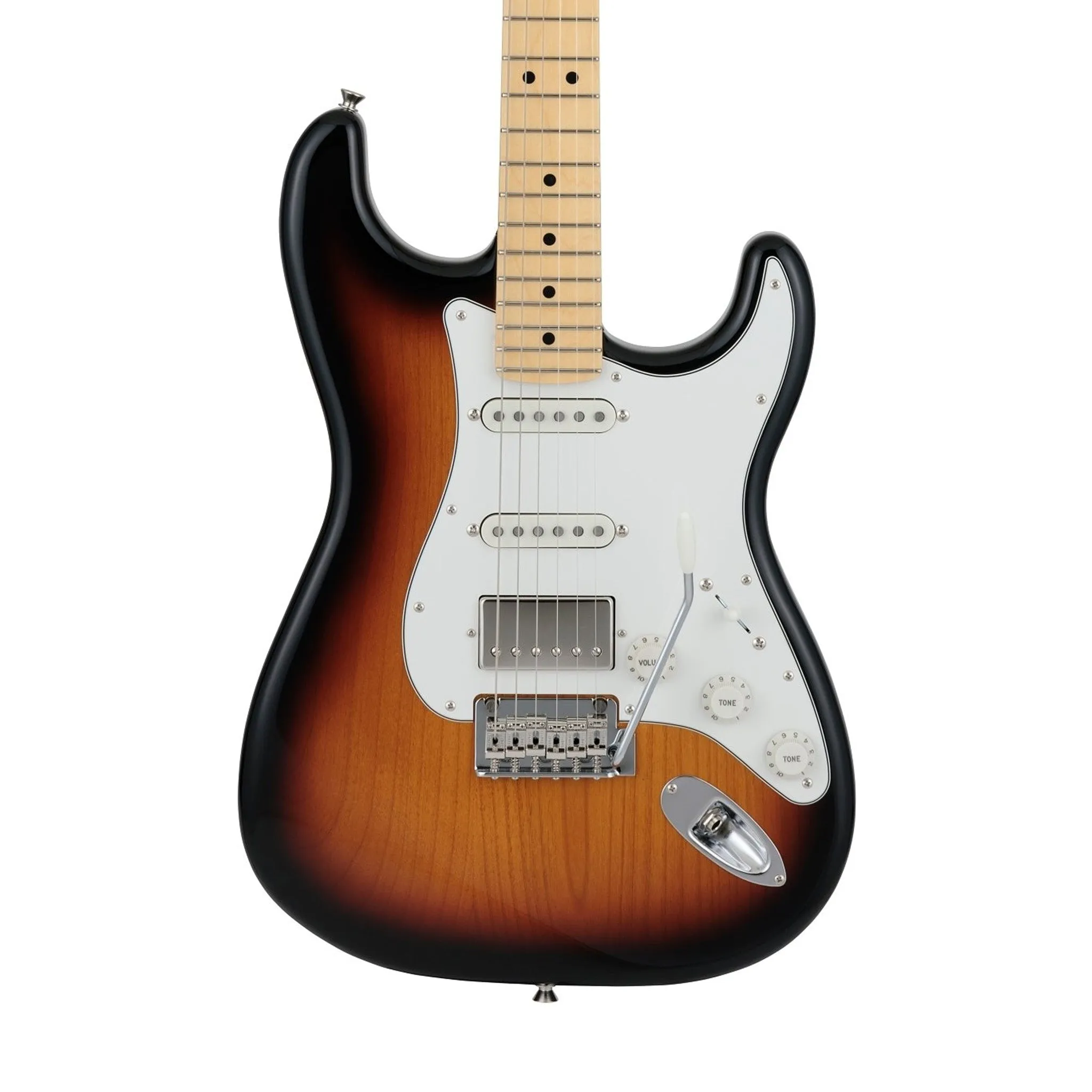 Fender Japan Hybrid II Stratocaster HSS Electric Guitar, Maple FB, 3-Color Sunburst