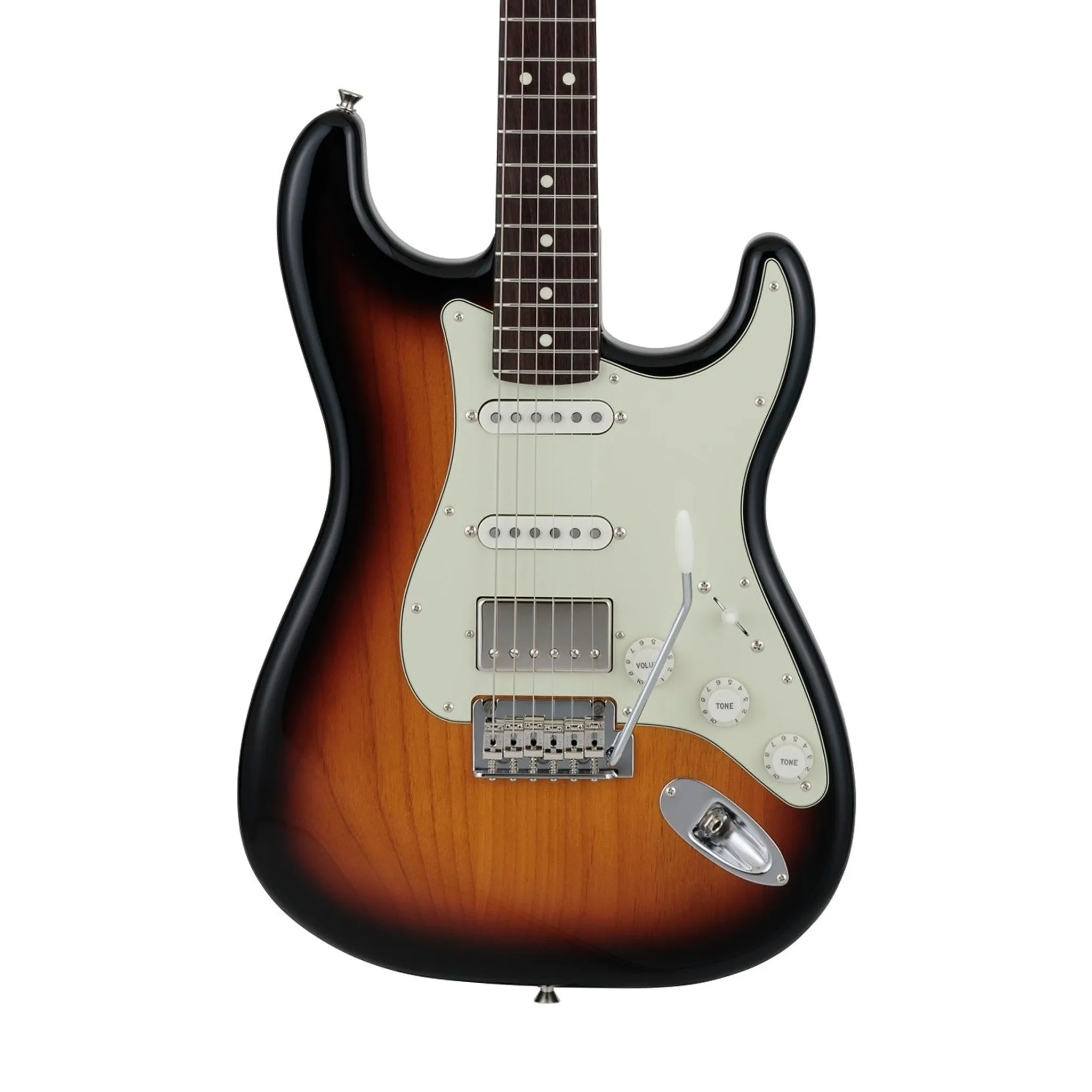 Fender Japan Hybrid II Stratocaster HSS Electric Guitar, RW FB, 3-Color Sunburst