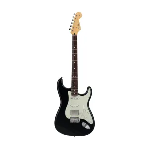 Fender Japan Hybrid II Stratocaster HSS Electric Guitar, RW FB, Black