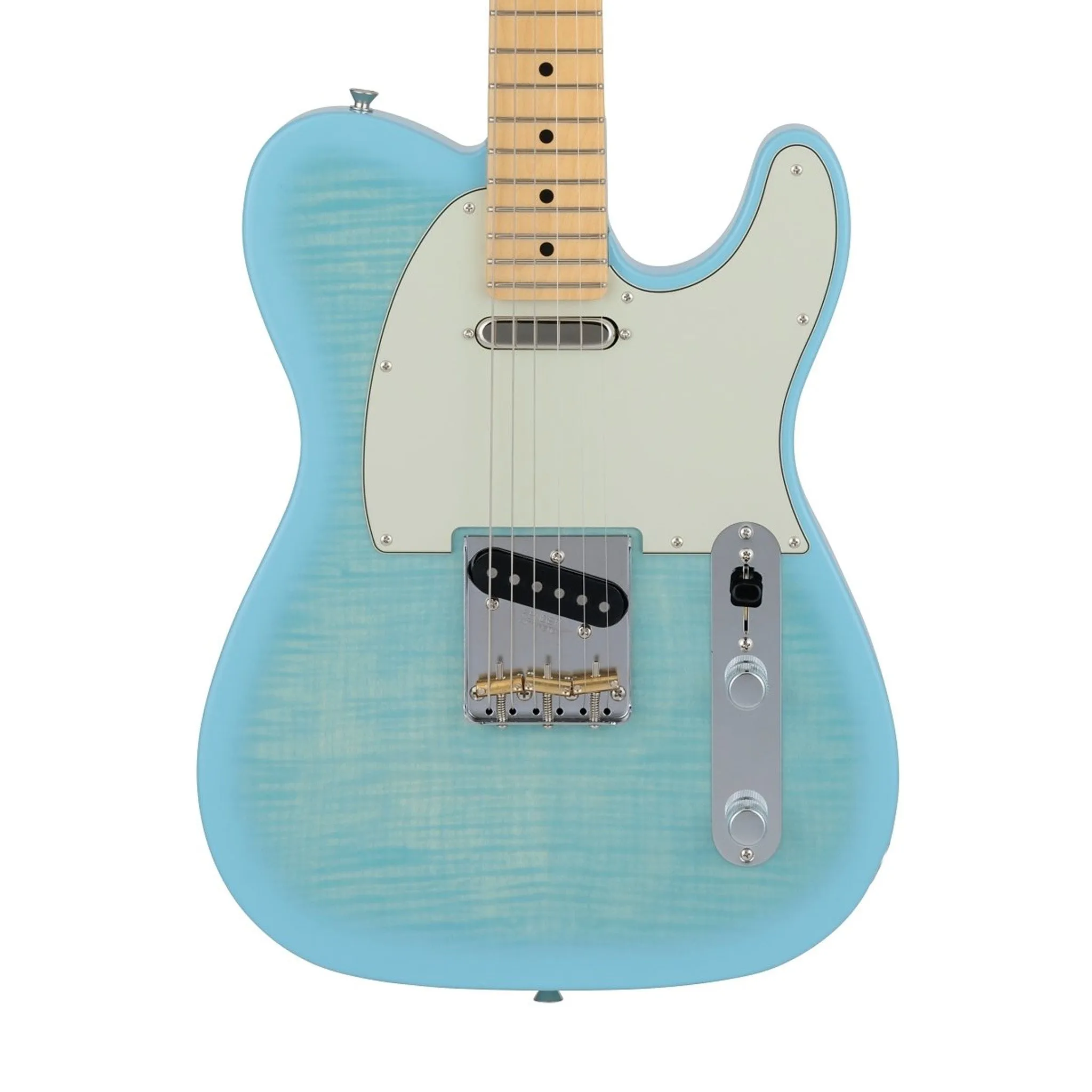 Fender Japan Hybrid II Telecaster Electric Guitar, Maple FB, Celeste Blue