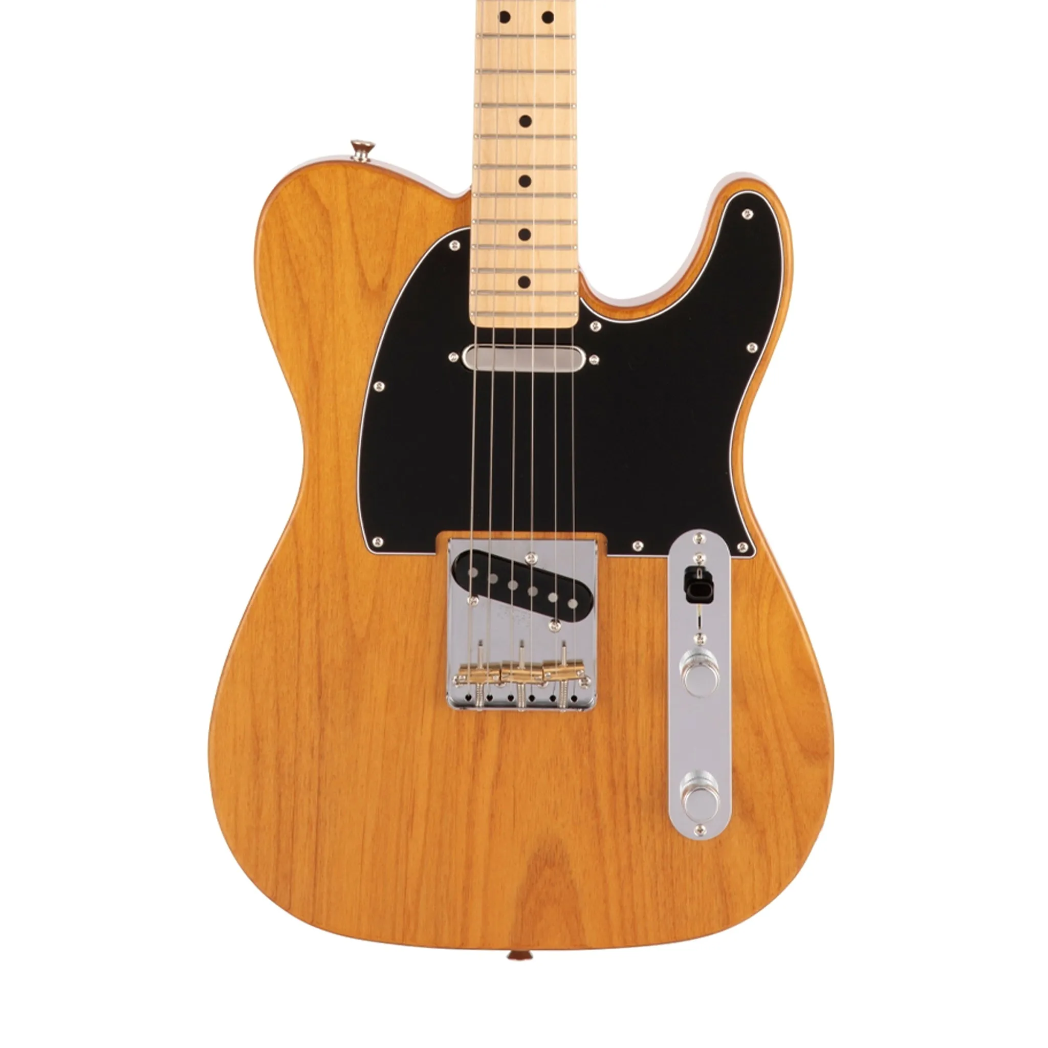Fender Japan Hybrid II Telecaster Electric Guitar, Maple FB, Vintage Natural