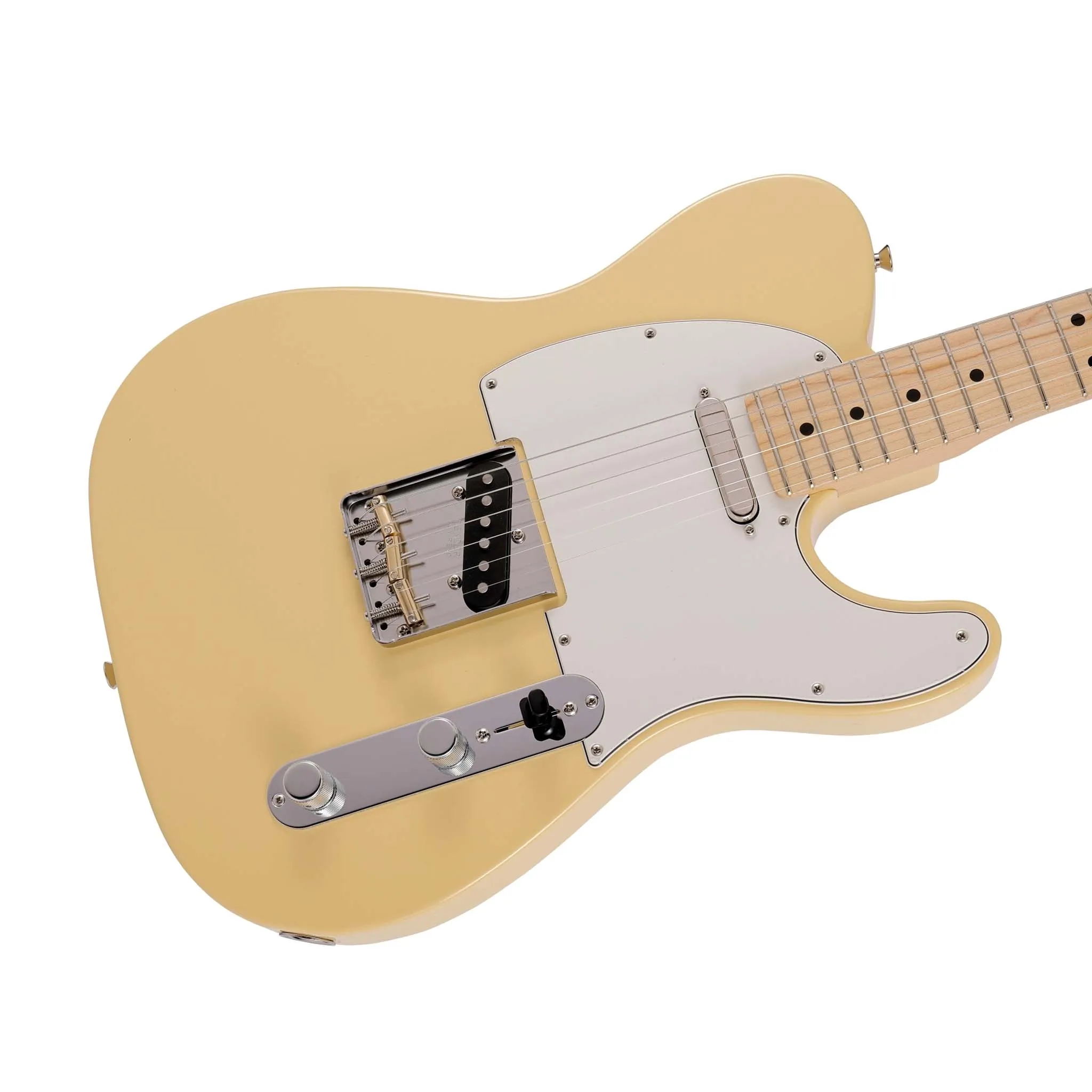 Fender Japan Hybrid II Telecaster Electric Guitar, Maple FB, Vintage White