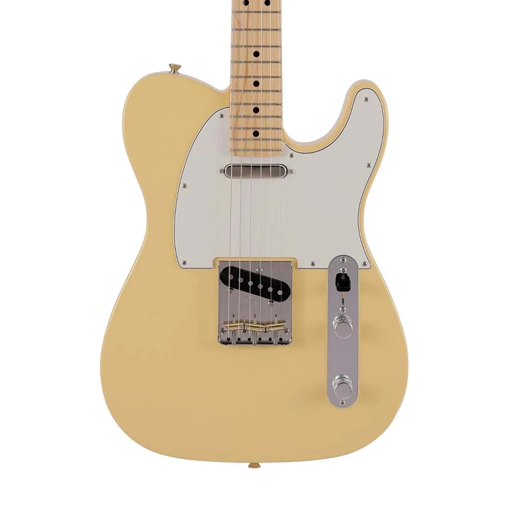 Fender Japan Hybrid II Telecaster Electric Guitar, Maple FB, Vintage White
