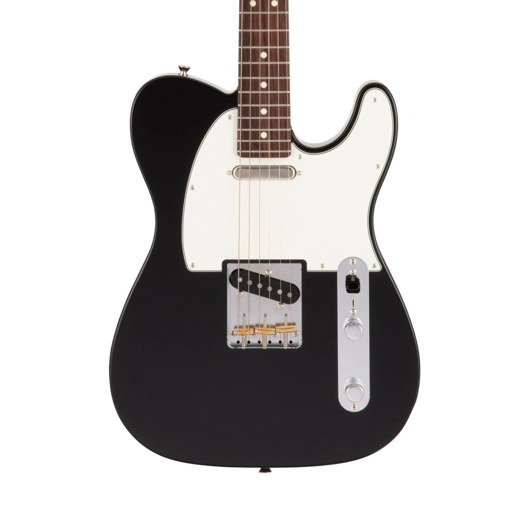 Fender Japan Hybrid II Telecaster Electric Guitar, RW FB, Black