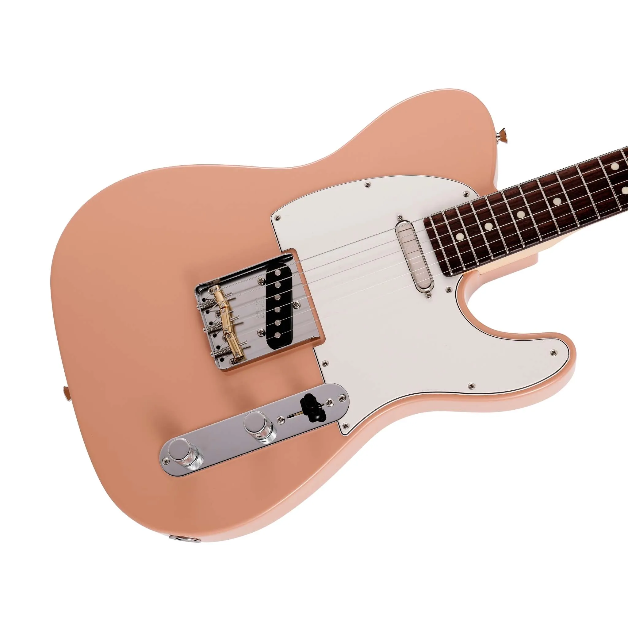 Fender Japan Hybrid II Telecaster Electric Guitar, RW FB, Flamingo Pink