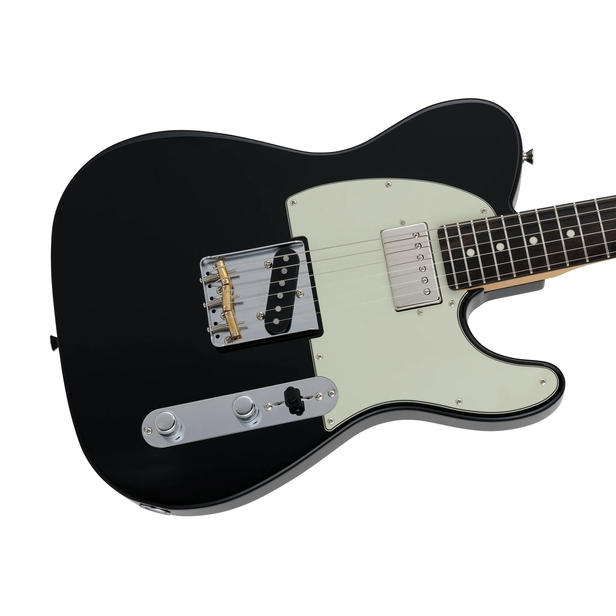 Fender Japan Hybrid II Telecaster SH Electric Guitar, RW FB, Black