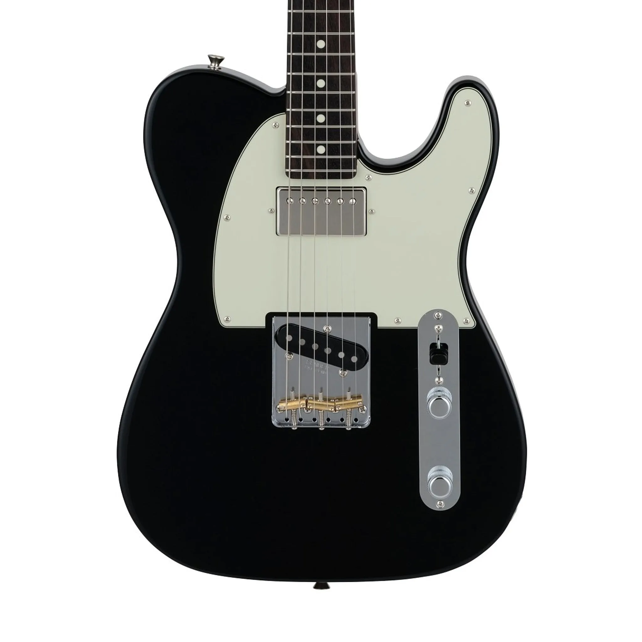 Fender Japan Hybrid II Telecaster SH Electric Guitar, RW FB, Black