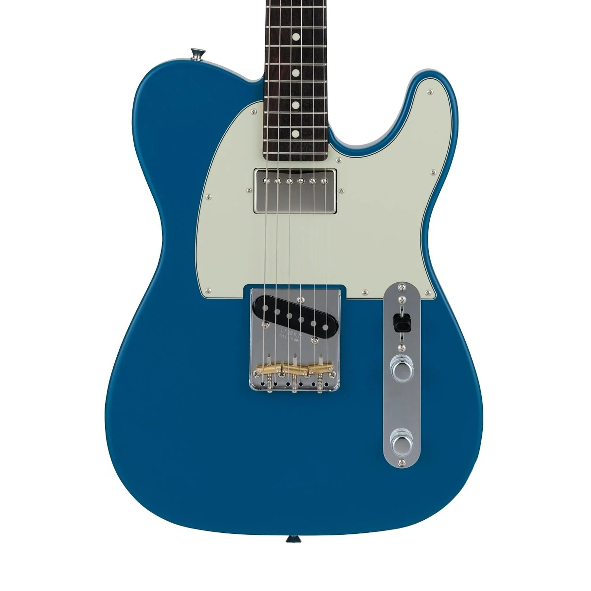 Fender Japan Hybrid II Telecaster SH Electric Guitar, RW FB, Forest Blue
