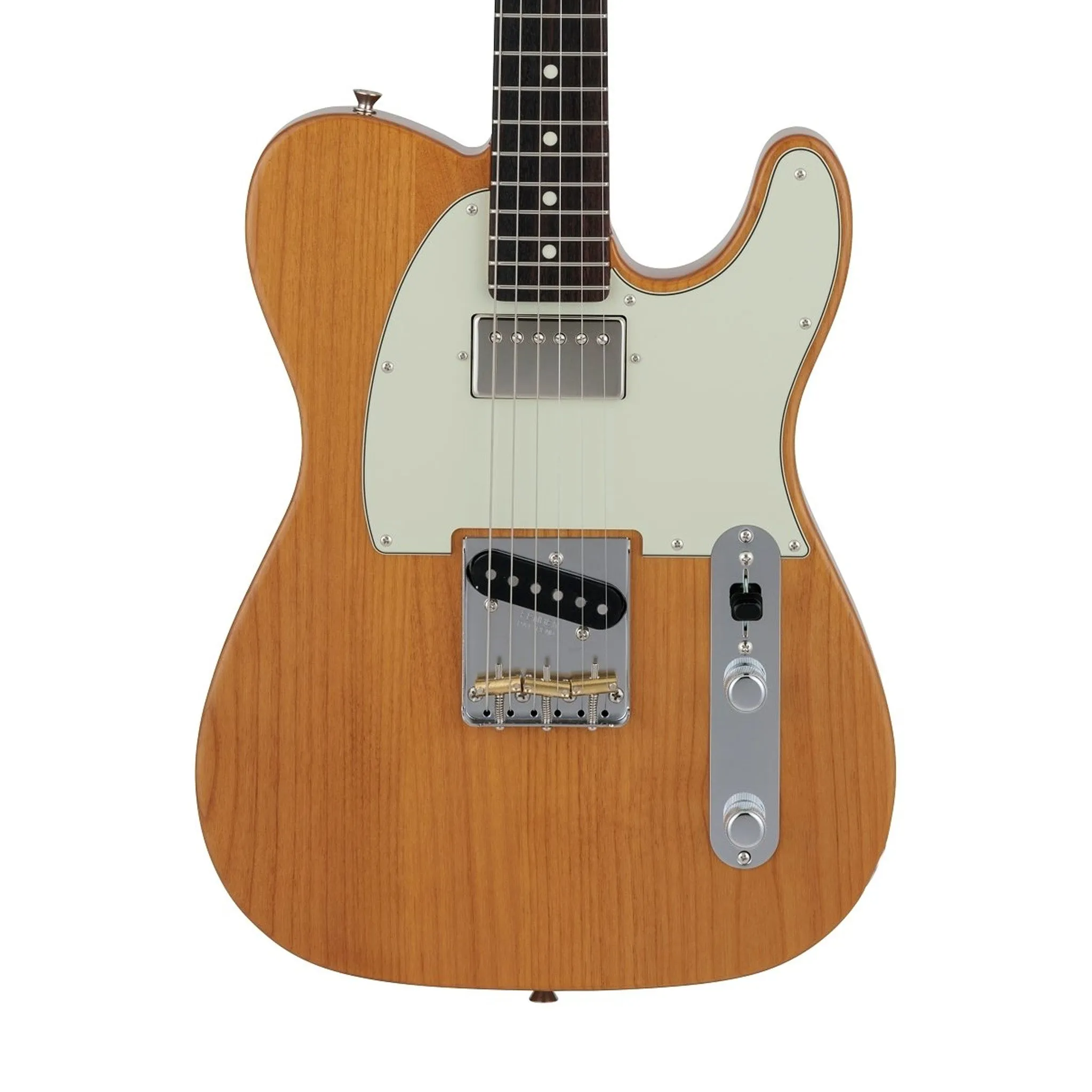 Fender Japan Hybrid II Telecaster SH Electric Guitar, RW FB, Vintage Natural