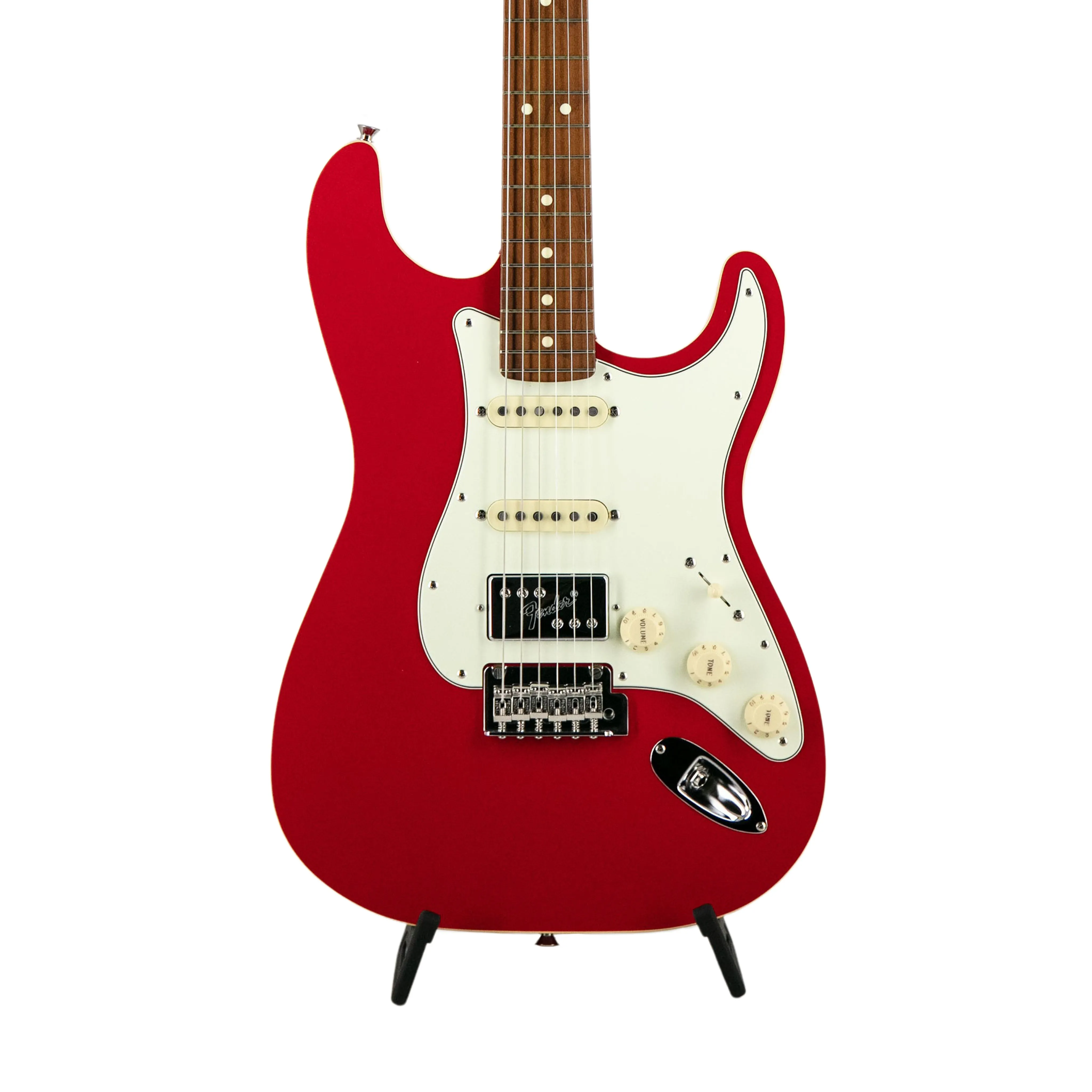 Fender Japan Limited Edition Hybrid II Stratocaster HSS Flat Top Electric Guitar, Modena Red