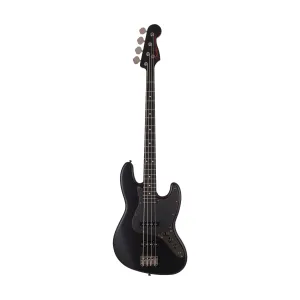 Fender Japan Ltd Ed Hybrid II Jazz Bass Guitar, Noir, RW FB, Black