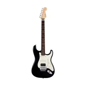 Fender Japan Ltd Ed Stratocaster Floyd Rose Electric Guitar, RW FB, Black