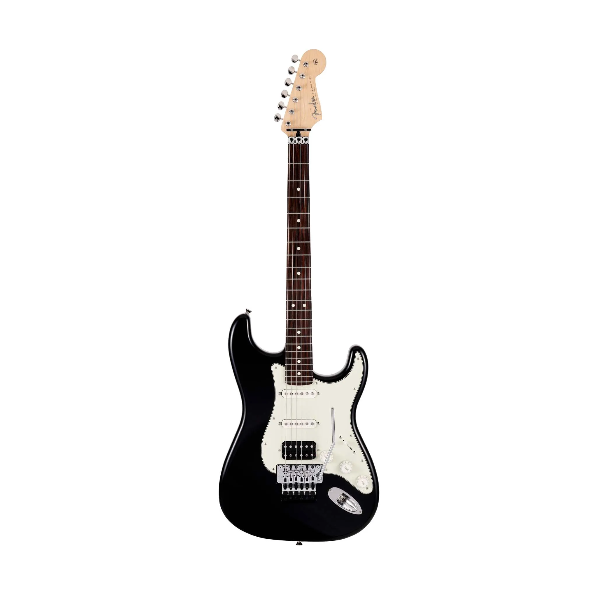 Fender Japan Ltd Ed Stratocaster Floyd Rose Electric Guitar, RW FB, Black