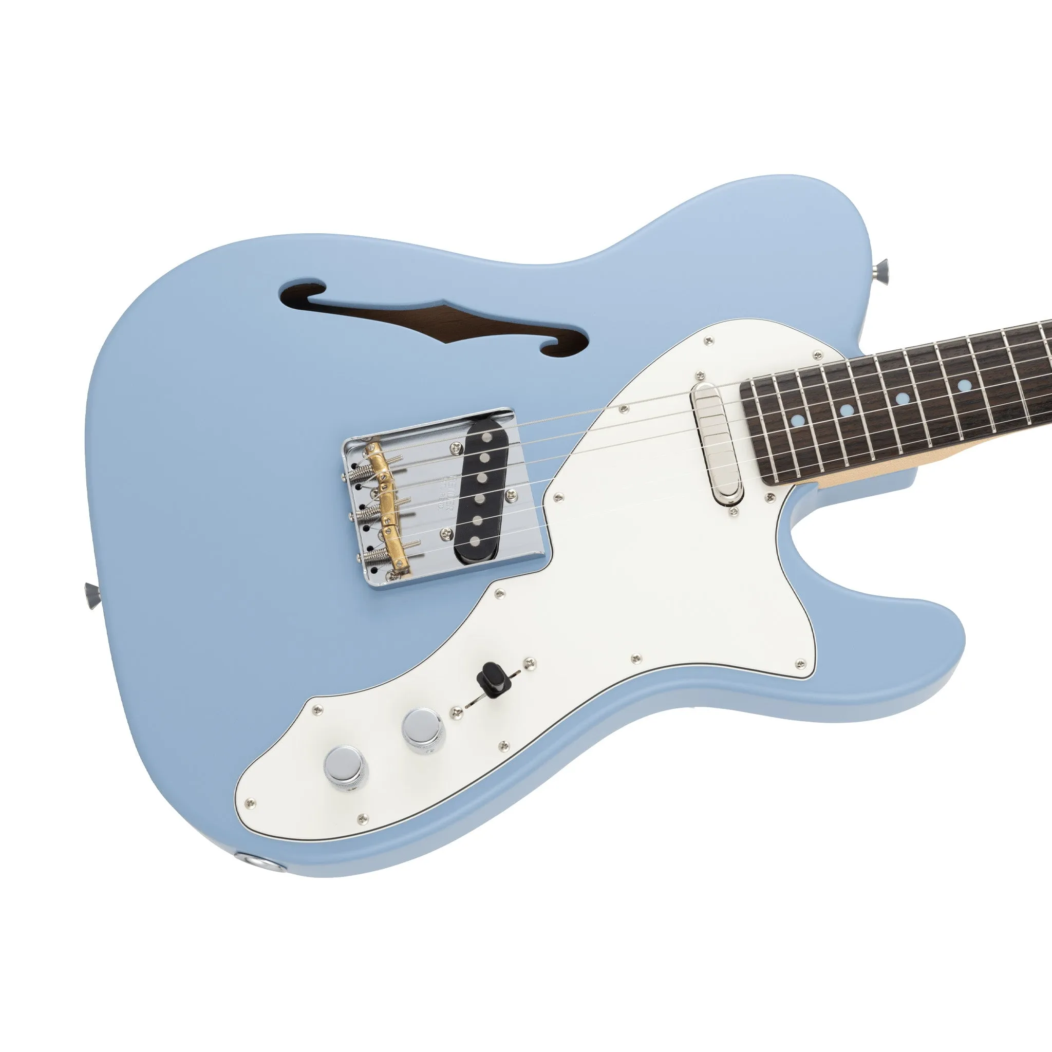 Fender MIJ Limited Kusumi Color Telecaster Thinline Electric Guitar, RW FB, Kusumi Blue