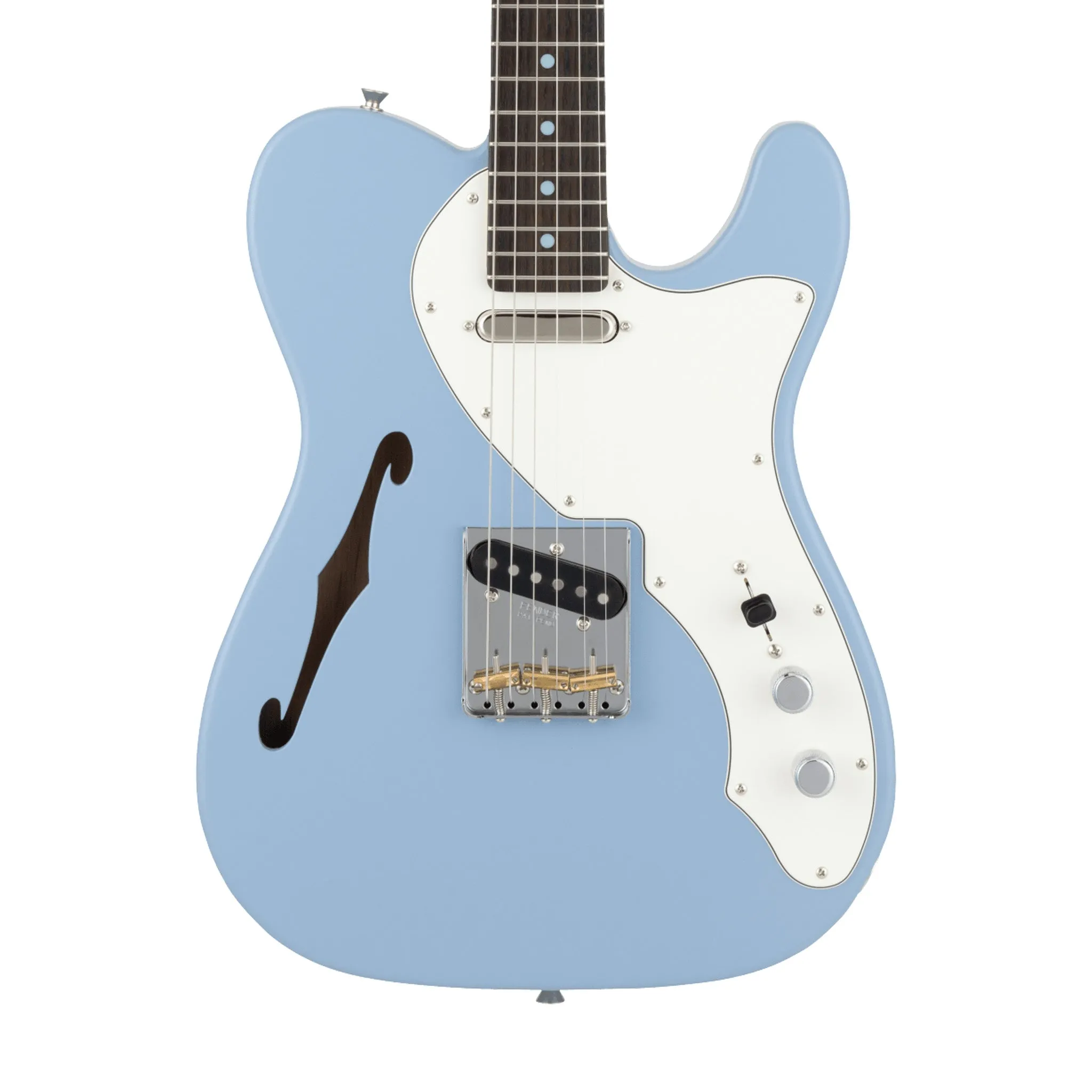 Fender MIJ Limited Kusumi Color Telecaster Thinline Electric Guitar, RW FB, Kusumi Blue