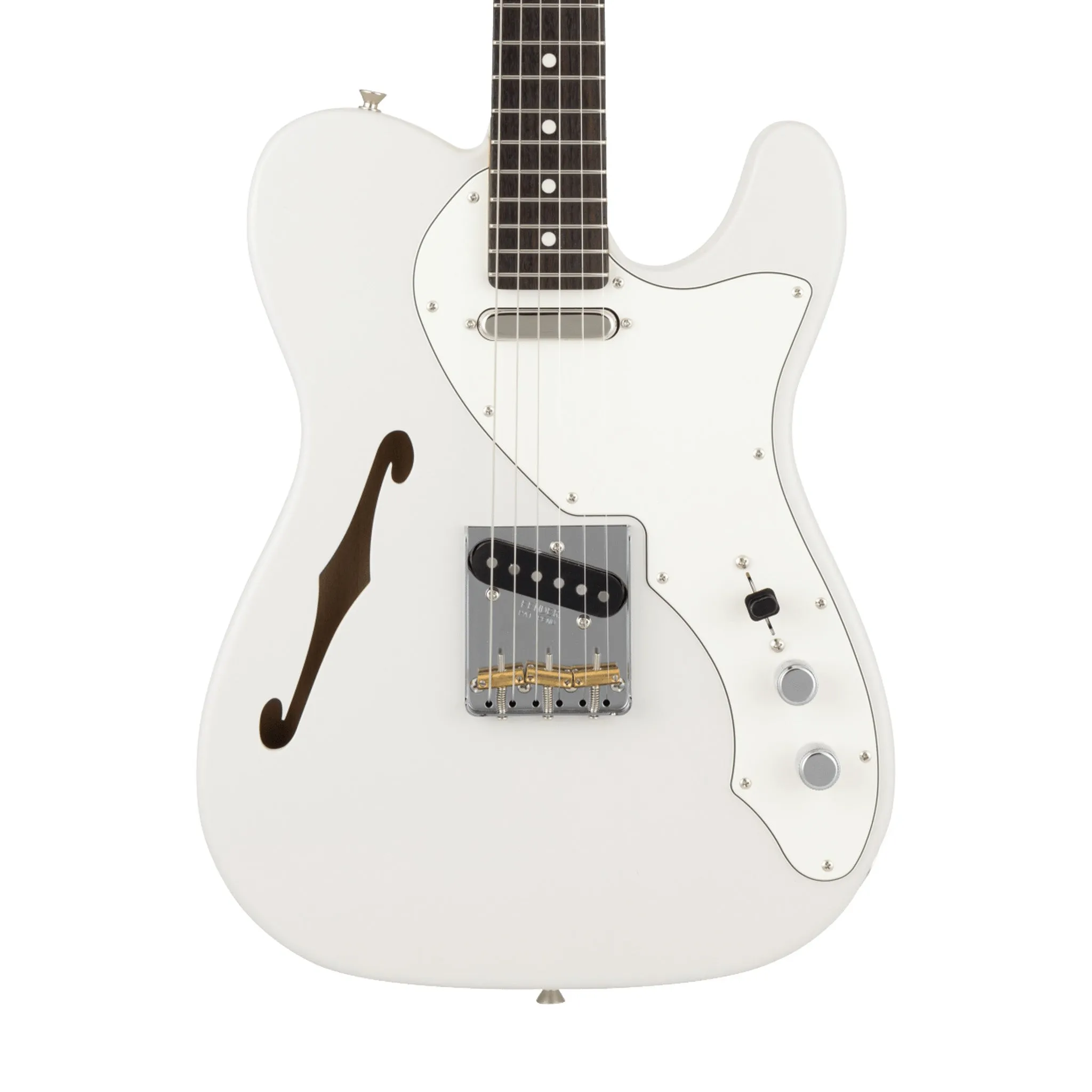 Fender MIJ Limited Kusumi Color Telecaster Thinline Electric Guitar, RW FB, Kusumi White