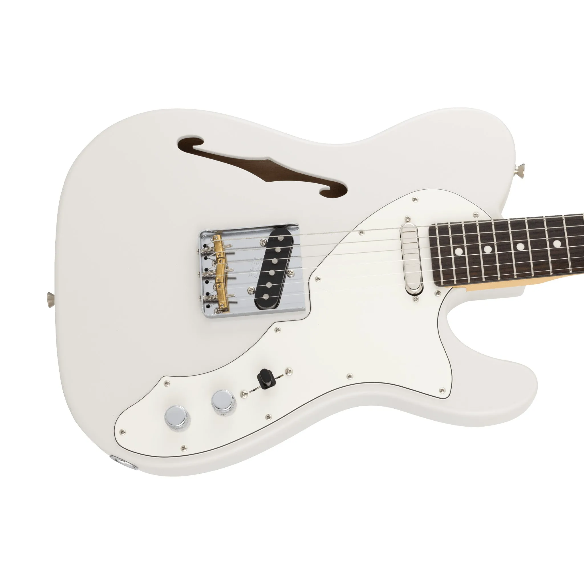 Fender MIJ Limited Kusumi Color Telecaster Thinline Electric Guitar, RW FB, Kusumi White