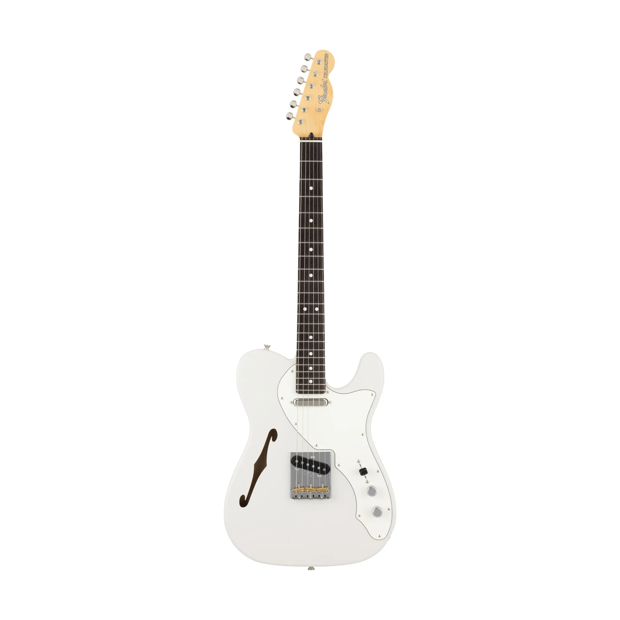 Fender MIJ Limited Kusumi Color Telecaster Thinline Electric Guitar, RW FB, Kusumi White