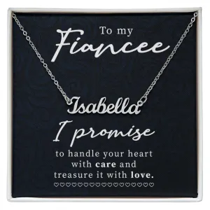Fiancé Custom Name Necklace-I promise to be