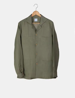 FINAL SALE: Ischia Linen Shirt - Verde
