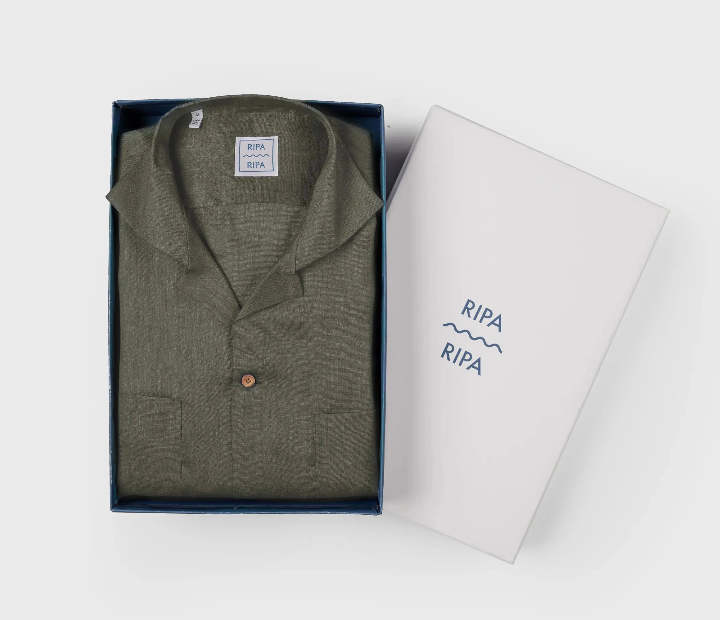 FINAL SALE: Ischia Linen Shirt - Verde