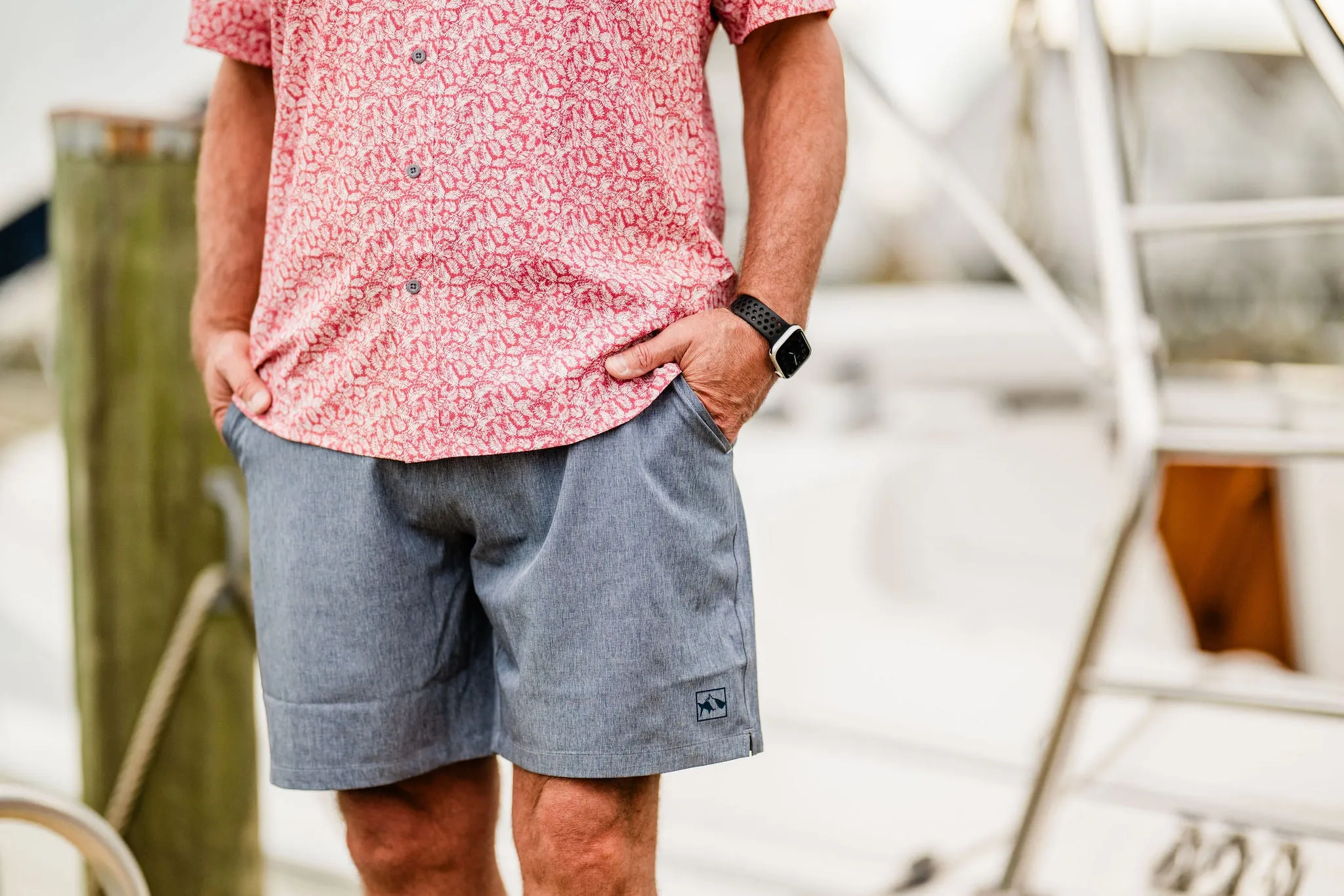 Fish Hippie Shaker Short-Chambray