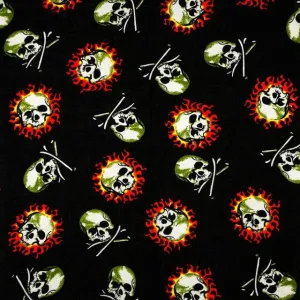 Flaming Skull Bandana
