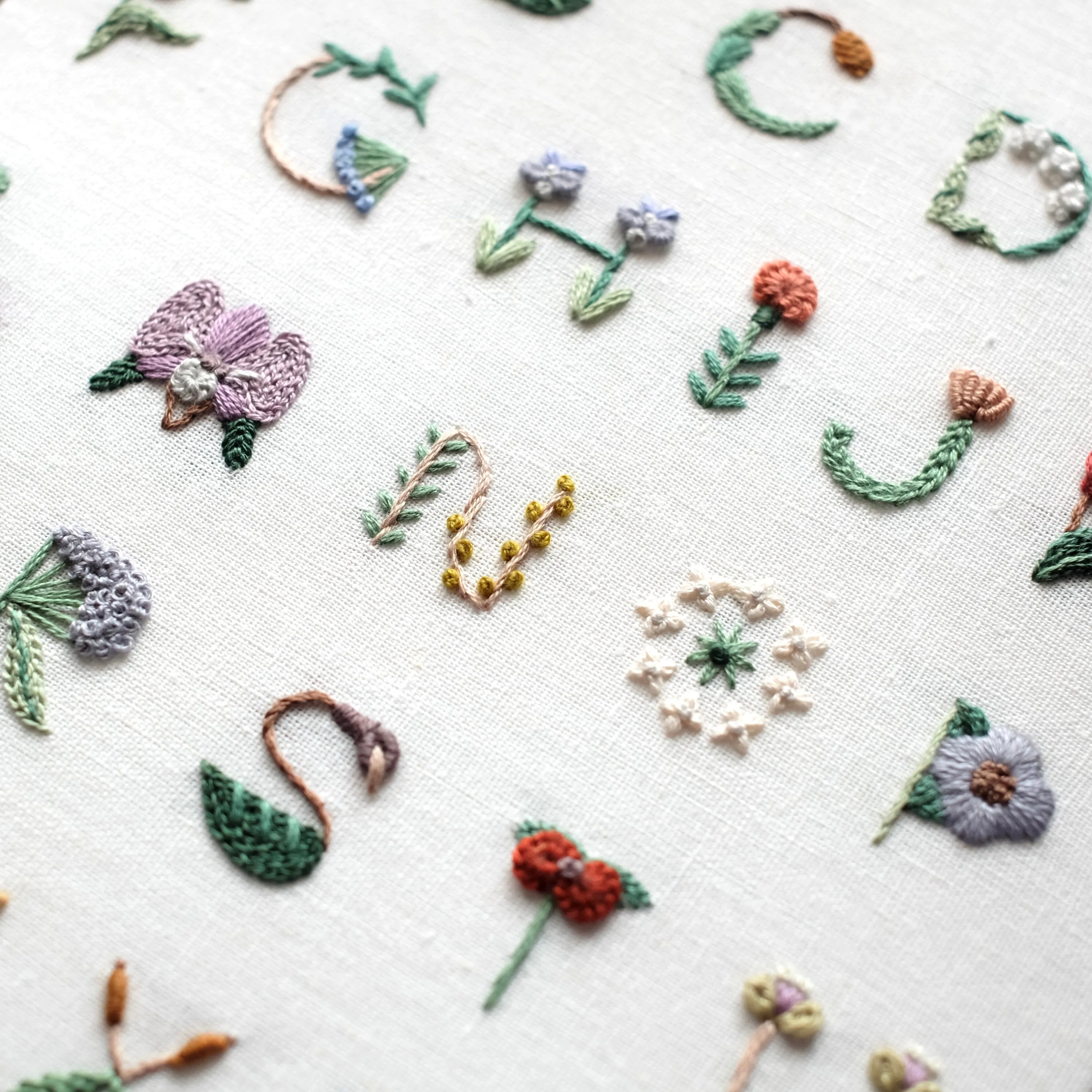 Floral Alphabets - PDF Pattern